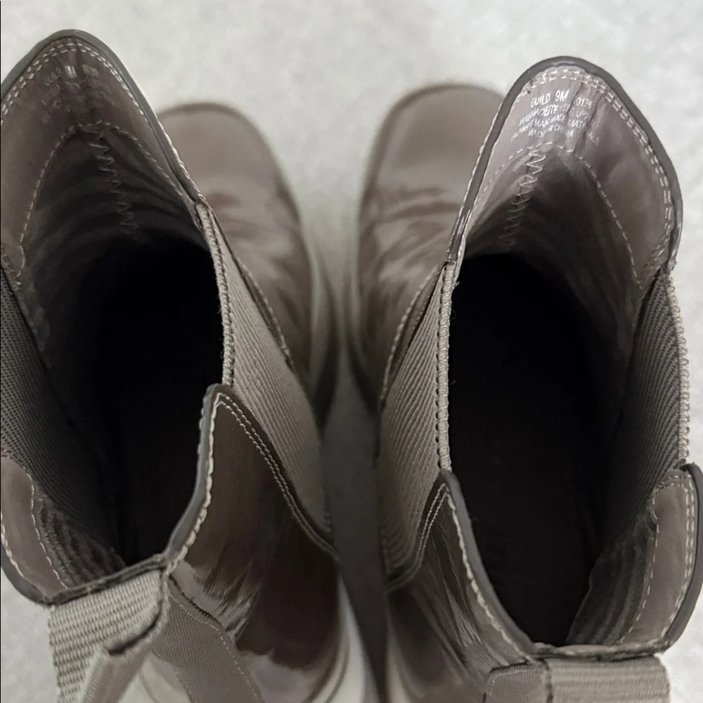 Naked Feet Guild Chelsea Platform Ankle Boots in mud